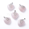 Natural Rose Quartz Pendants G-G807-C02-1