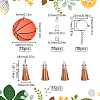 DIY Sports Ball Acrylic Pendant Keychain Making Kits DIY-SP0001-44B-2