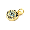 Real 18K Gold Plated Rack Plating Brass Micro Pave Cubic Zirconia Pendants Charms KK-S396-01F-2