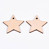 Undyed Natural Wooden Pendants WOOD-S058-025-2