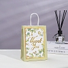 Thank You Flower Printed Paper Gift Tote Bags with Handles PW-WG6D45A-05-1