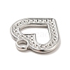 Non-Tarnish 304 Stainless Steel Pendants Rhinestone Setting LS-STAS-A066-04P-4