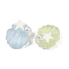 Frosted Transparent Resin Enamel Beads RESI-L047-24-2