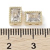 Brass with Cubic Zirconia Beads KK-G491-35G-02-3