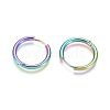 Ion Plating(IP) 304 Stainless Steel Huggie Hoop Earrings EJEW-F111B-21mm-Y-2