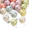 UV Plating & Spray Painted Opaque Acrylic Beads OACR-G047-01-1