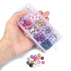 220Pcs 10 Colors Transparent Crackle Glass Beads Strands GLAA-YW0001-49-5