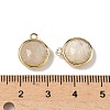 Natural Moonstone Faceted Flat Round Charms G-U028-03G-13-3
