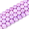 Anti-Tarnish Electroplate Glass Beads Strands X-GLAA-N010-10mm-07-1