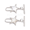 Natural White Shell Toggle Clasps KK-E068-VC186-1