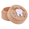Round Printed Wood Baby Tooth Keepsake Cases with Lids CON-WH0099-75C-1