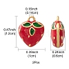 2Pcs Brass Enamel Charms KK-YW0001-70-3