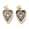 Brass Enamel Pendants LS-ZIRC-F116-10A-G-1