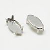 Non-Tarnish 201 Stainless Steel Sew on Prong Settings STAS-T032-04-4x8mm-2