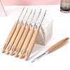 Aluminium Oxide Crochet Hooks Set with Wood Handle PW-WGD1F67-01-4