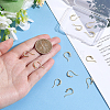 8 Pairs Brass Earring Hooks KK-BBC0027-65G-3