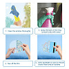 16 Sheets 4 Styles Waterproof PVC Colored Laser Stained Window Film Static Stickers DIY-WH0314-092-3
