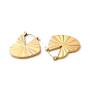Ion Plating(IP) 304 Stainless Steel Heart Hoop Earrings for Women EJEW-K243-07G-2