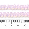 Baking Paint Transparent Glass Beads Strands LS-DGLA-A034-J6MM-D09-4