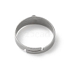 304 Stainless Steel Open Cuff Rings Findings STAS-K278-02P-3
