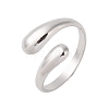 304 Stainless Steel Open Cuff Ring for Women STAS-S125-12G-4