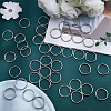 40Pcs 304 Stainless Steel Split Key Rings STAS-CY0001-01A-P-4