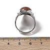 Natural Red Jasper Adjustable Rings G-P560-03AS-25-2