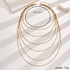 Elegant Iron Chain Layered Long Necklace for Women Party Vacation. HE9807-1-1