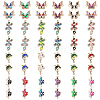 CHGCRAFT 48Pcs 24 Style Alloy Enamel Connector Charms ENAM-CA0001-76-1