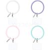 CHGCRAFT 8Pcs 4 Colors Silicone Loop Phone Lanyard KEYC-CA0001-24-7