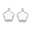 304 Stainless Steel Pendant Cabochon Settings STAS-T065-88P-1
