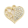 Rack Plating Alloy Micro Pave Rhinestone Pendants FIND-K020-06G-1