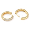 Rack Plating Ring Brass Micro Pave Cubic Zirconia Hoop Earrings EJEW-Z059-12G-3