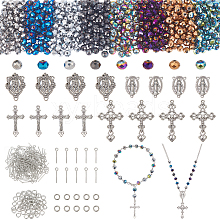   DIY Rosary Beaded Style Necklaces Bracelet Making Finding Kit DIY-PH0021-63