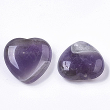 Natural Amethyst Heart Love Stone G-R461-06F