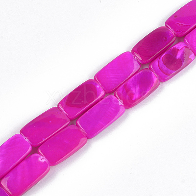 Spray Painted Freshwater Shell Beads SHEL-T010-04A-1