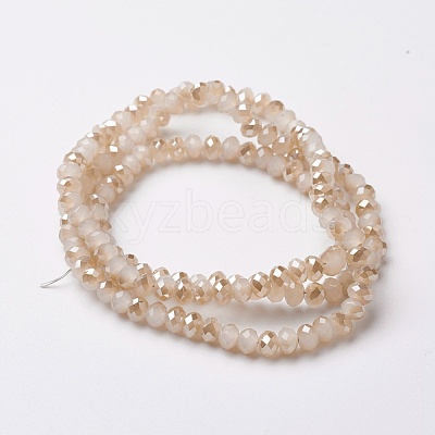 Electroplate Glass Beads Strands EGLA-F124-HR-A01-1