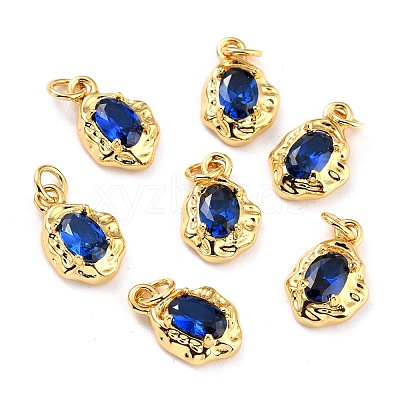 Brass Micro Pave Cubic Zirconia Pendant ZIRC-P089-19G-D-1