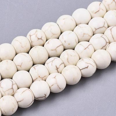 Synthetic Magnesite Beads Strands TURQ-S192-6mm-1-1