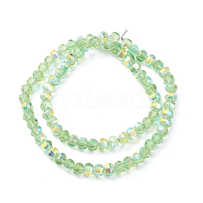 Electroplate Transparent Glass Beads Strands EGLA-K015-13E-1