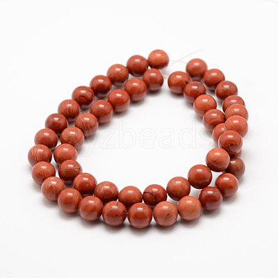 Natural Red Jasper Beads Strands G-G735-49-4mm-A--1