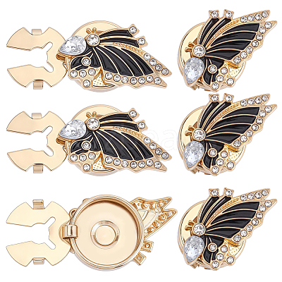 Alloy Rhinestone Cufflinks FIND-WH0111-882A-1