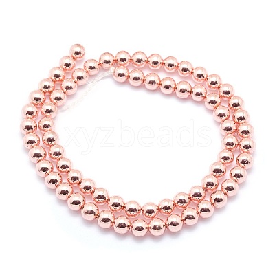 Electroplate Non-magnetic Synthetic Hematite Beads Strands G-L485-01F-RG-1