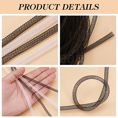 2Pcs 2 Colors Polyester Mesh Tubing OCOR-BC0006-89-1