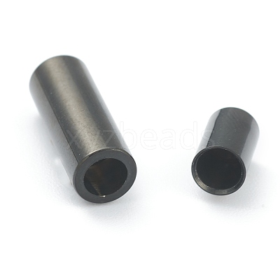 304 Stainless Steel Magnetic Clasps with Glue-in Ends Ion Plating(IP) STAS-O148-09C-EB-1
