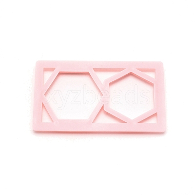 Hexagon Plastic Baking Cake Cutting Dies Mold DIY-WH0001-75-1