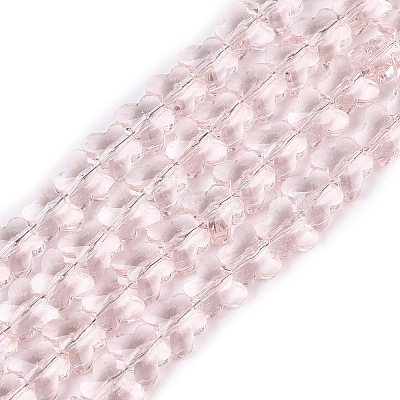 Transparent Glass Beads Strands GLAA-Q118-01A-B12-1