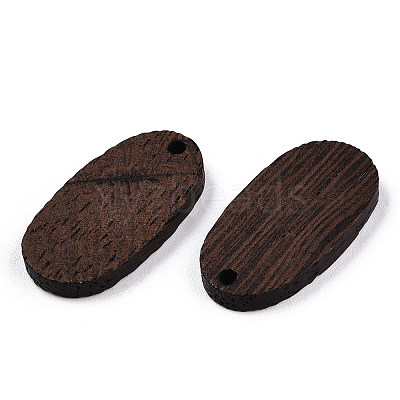 Natural Wenge Wood Pendants WOOD-T023-84-1