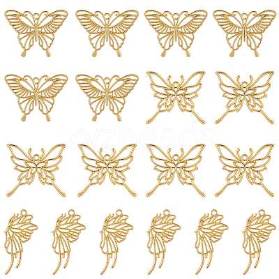 20Pcs 3 Styles Zinc Alloy Open Back Bezel Pendants FIND-SP0005-70-1
