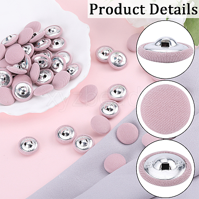50Pcs 1-Hole Cloth Buttons DIY-GF0008-50B-1